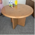 42" Round Meeting Table w/ Cross Wood Base